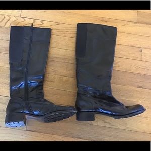 Taryn rose black leather suede boots 7.5